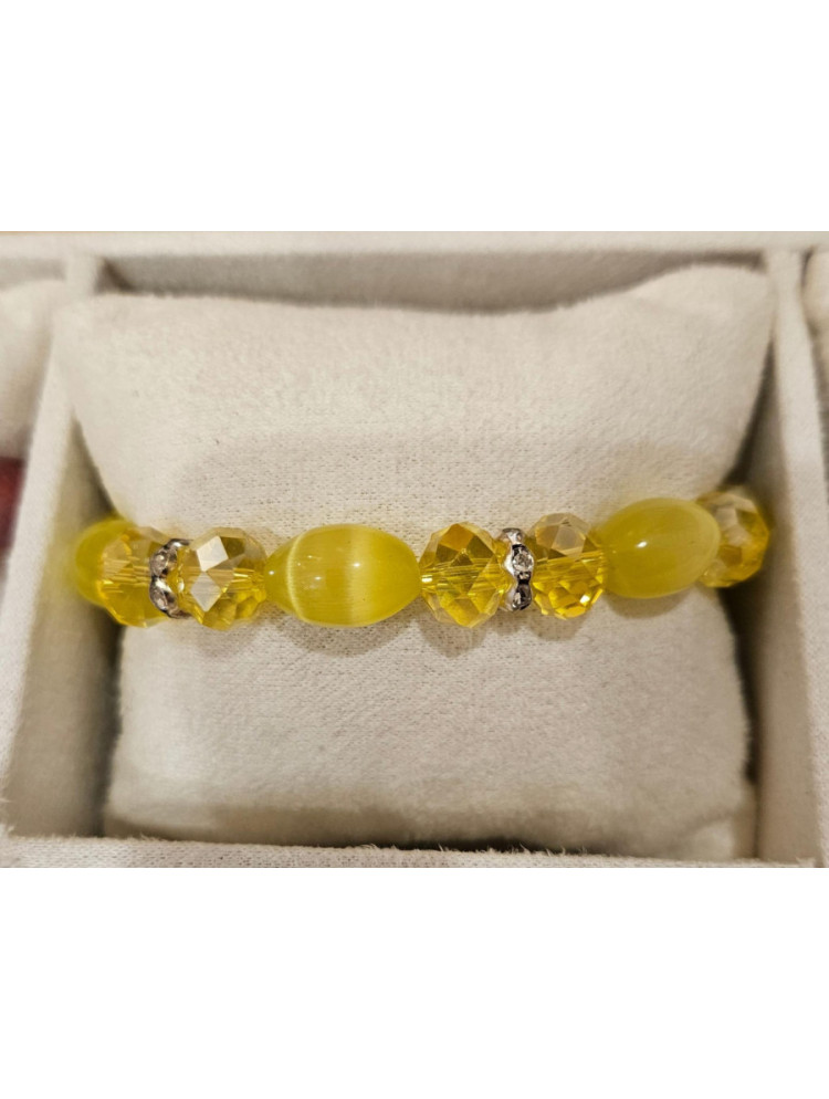 Pulsera piedras y cristal