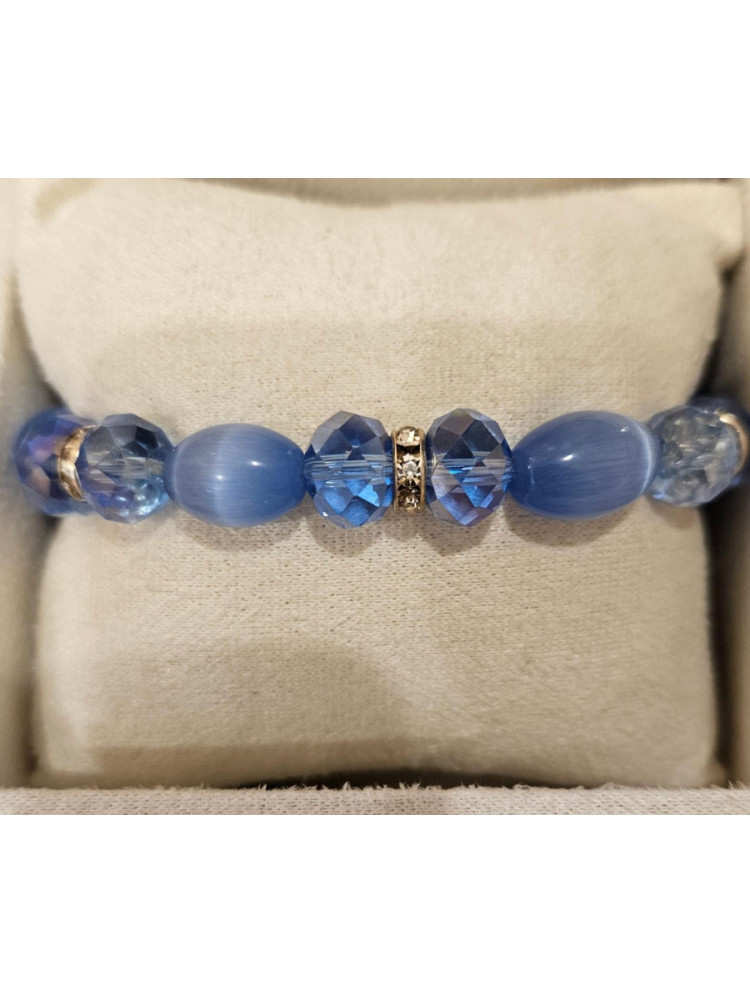 Pulsera piedras y cristal