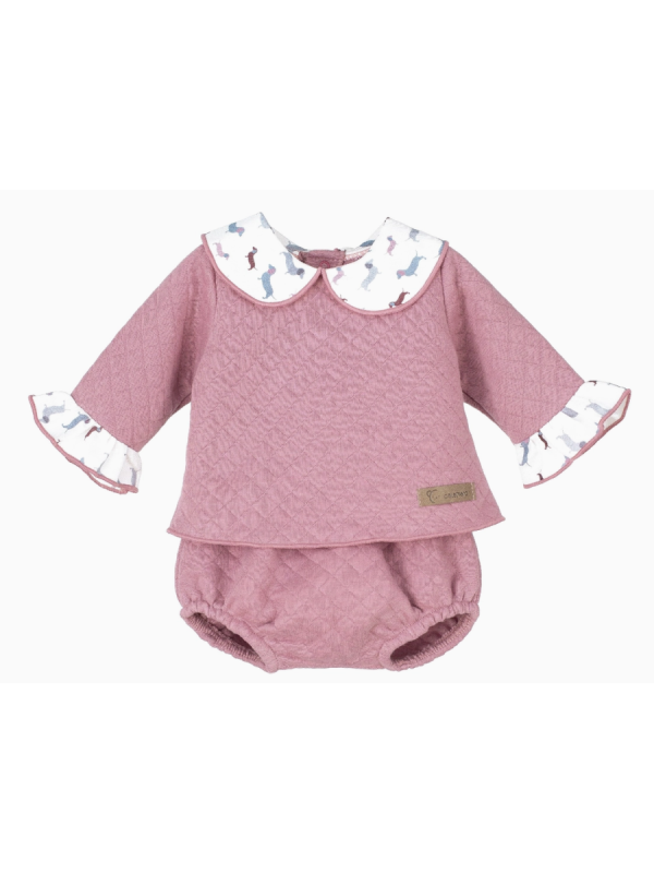 OI Conjunto Pololo Bebé Niña Belfast ROSA VIEJO
