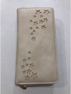 cartera estrellitas beige