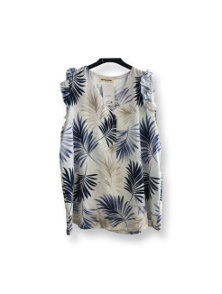 Blusa estampada manga volant