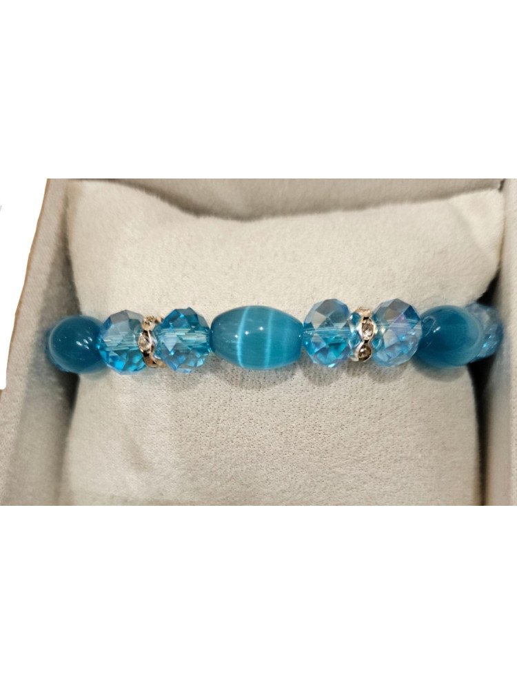 Pulsera piedras y cristal