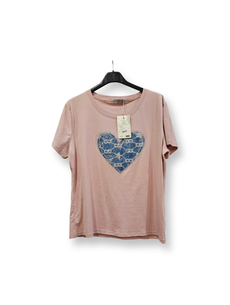 Camiseta Corazón ROSA