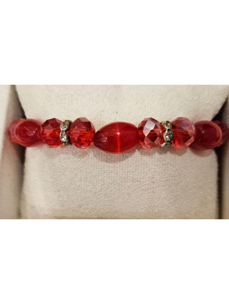 Pulsera piedras y cristal