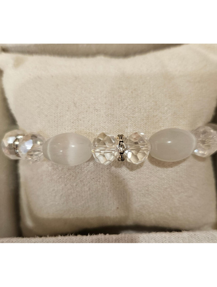 Pulsera piedras y cristal