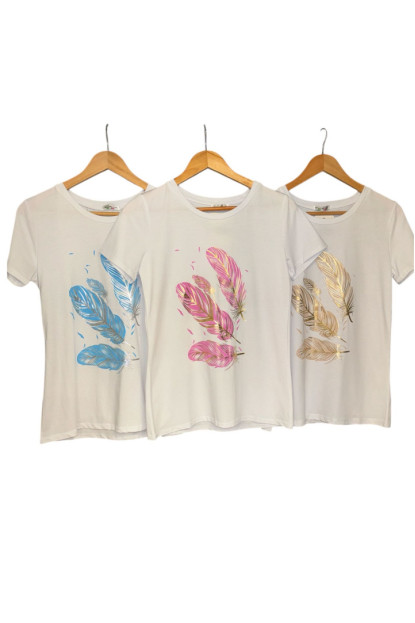 CAMISETA PLUMAS