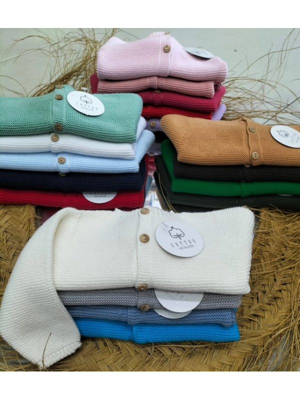 Chaqueta bebé 100% algodón 0-3M