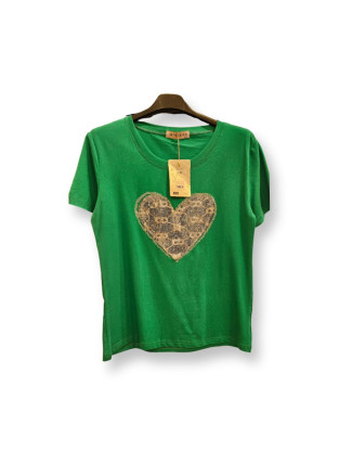 Camiseta Corazón VERDE