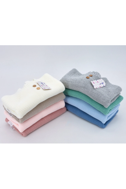 Conjunto 3 Piezas Tejido c/ Botones