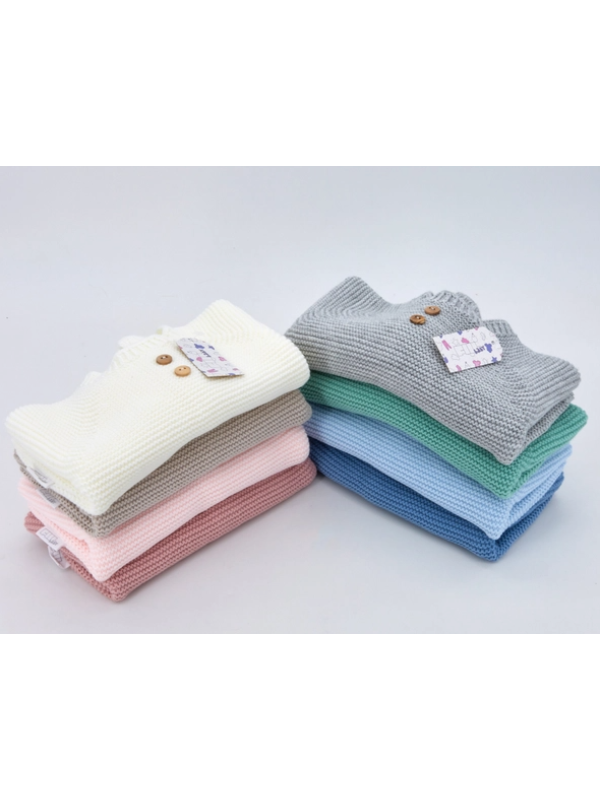Conjunto 3 Piezas Tejido c/ Botones