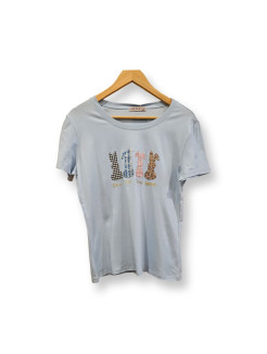 Camiseta conejitos AZUL CIELO