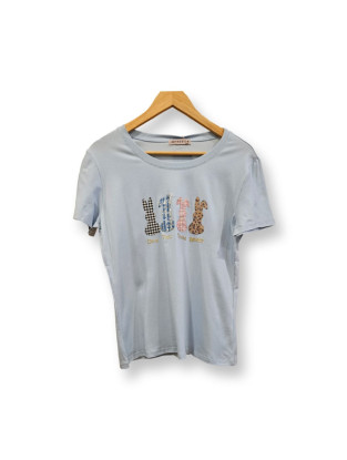 Camiseta conejitos AZUL CIELO