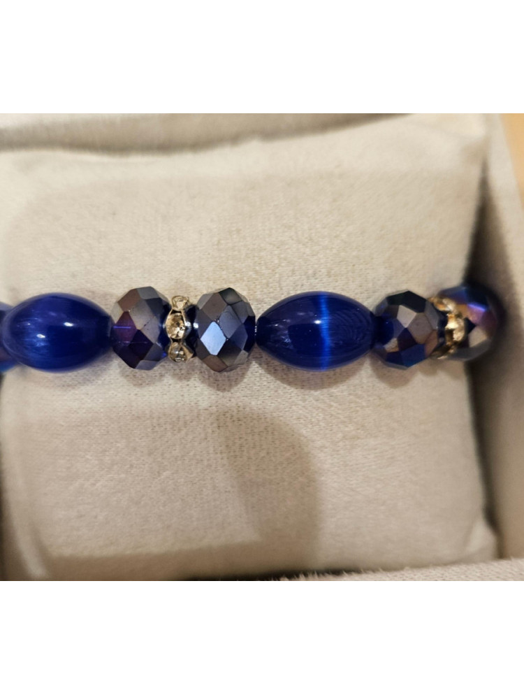 Pulsera piedras y cristal