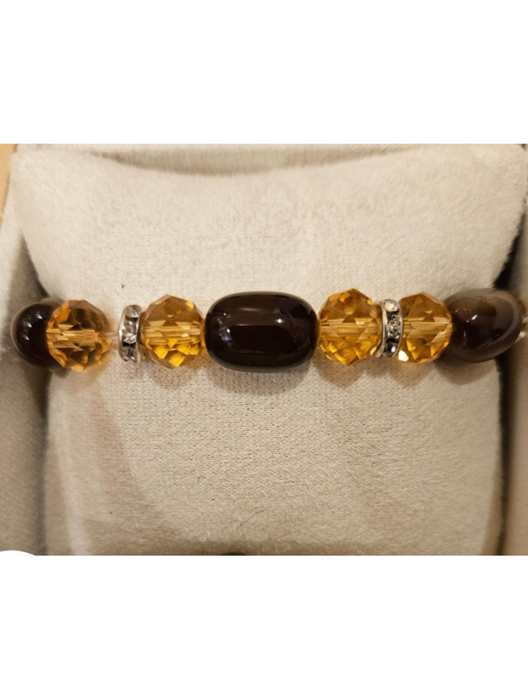 Pulsera piedras y cristal